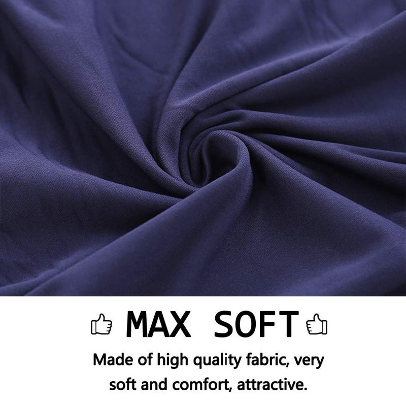 CCTFS Stretch Dining Chair Slipcovers, XL/Oversized Removable Washable Soft Spandex Extra Large Dining Room Chair Covers for Kitchen Hotel Table Banquet Solid Color (2 Per Set, Navy) - Image 4
